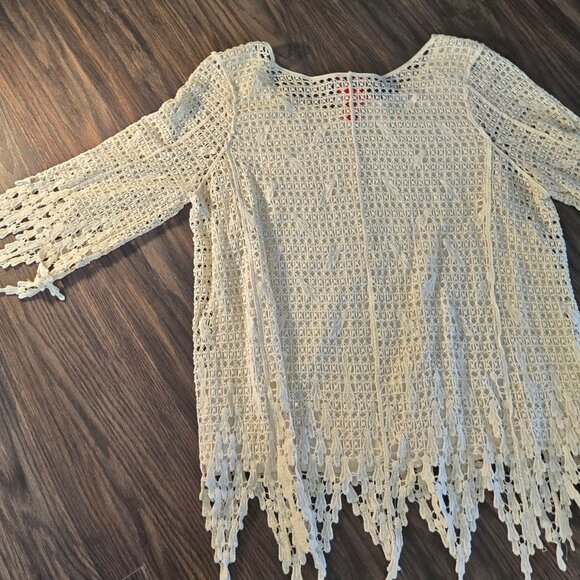 CRISTINA Bohemian Beige Crochet Tunic Sweater NWT/SIZE 1X - Picture 12 of 15